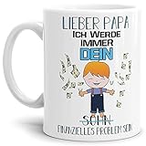 Tasse mit Spruch'Lieber Papa ich werde immer dein finanzielles Problem sein' - Sohn/Familie/Geschenk-Idee/W