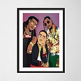 zhuifengshaonian Migos Trap Rap Star Hip Hop Rapper Poster Und Drucke Leinwand Malerei Wandbilder Für Wohnzimmer Wohnkultur（Zt-2114） Kein Rahmen Poster 40x50