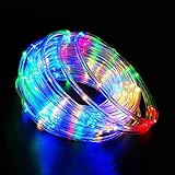20M Solar Lichtschläuche Lichterkette, IP68 Bunt LED Wasserdicht Schlauch Kette, RGB PVC LED Lichterkette, KWODE Außen Rope Fairy Light für Innen, Outdoor, Partybeleuchtung, Garten, Zaun, T