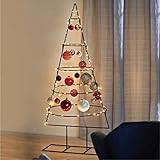 Multistore 2002 Weihnachtsdekoration Aufsteller Weihnachtsbaum Dekobaum, 5 Ebenen, Metall, 125xØ58cm, Tannenbaum Christbaum T