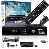 HD-LINE HDMI Receiver Satellit HD Digitaler Satelliten Receiver HDMI DVB S2 Receiver für Sat HD HDMI Sat Receiver HDMI HD Receiver Sat Digital für Satelliten Resiver für TV DVB-S, Mit PVR Schw