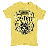 Männer und Herren T-Shirt Im Osten geboren Natürliche Härte (mit Rückendruck) Größe S - 5XL