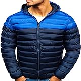 WAQD Herren Baumwolljacke Kapuzejacke Winterjacke Menswear warm Winddichte Jacke Steppjacke Herren Daunenjacke Winter Mantel Kapuzenparka Parka Dicke Warme Übergangsjacke Jacken Für Sp