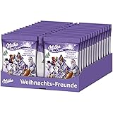 Milka Weihnachtsfreunde 1 x 120g, Zartschmelzende Alpenmilch Schokolade mit weißer Schok