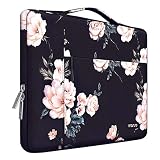 MOSISO Tasche Sleeve Hülle Kompatibel mit MacBook Pro 16 Zoll, 15 15,4 15,6 Zoll Dell Lenovo HP Asus Acer Samsung Sony Chromebook, Polyester Kamelie Multifunktion Laptop Ak