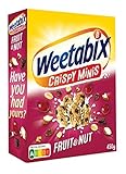 Weetabix Minis Fruit & Nut Frühstückscerealien 1 x 450 g – Vollkornfrühstück aus Großbritannien – Gesunde Cerealien mit vielen Ballaststoffen und Vitaminen – Nutri-S