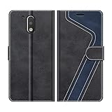 MOBESV Handyhülle für Motorola Moto G4 Hülle Leder, Motorola Moto G4 Klapphülle Handytasche Case für Motorola Moto G4 / Moto G4 Plus Handy Hüllen, Schw