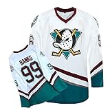 Yajun Adam Banks #99 Mighty Ducks Film Eishockey Trikots Jersey NHL Herren Sweatshirts Atmungsaktiv T-Shirt Bekleidung,3XL