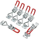 cococity 6pcs Edelstahl Spannverschluss Haken Hebelverschluss Kistenverschluss Verschluss Schwerlast Handwerkzeug Schnellspanner Metall Haltekapazität Türrieg