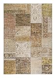 Amazon Marke - Movian Designteppich Prima, Vintageteppich, hochwertig gewebt beige – gelb, 200 x 290 cm 702588