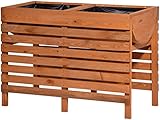 dobar 58150FSCe Dekoratives Hochbeet aus Holz (Kiefer): Tischbeet Bausatz, für Gemüse, Kräuter, Blumen, Beet flexibel platzierbar in Garten, Terasse, Balkon, 100 x 50 x 71 cm - Pflanzbeet Hochb
