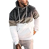 WAEKQIANG Herbst Herren Kapuzenpullover Pullover Herren Lose Mode Warm Casual Lose PlüSch Kapuzenpullover Herren Top