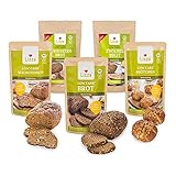 Lizza Low Carb Brot Backmischungen Probierset mit 5 Sorten (5x 250 g) | Bis zu 89% weniger Kohlenhydrate | Bio, Glutenfrei, Vegan | Protein & Ballaststoffreich | 5x 250 g (Vorrat für über 2 Wochen)