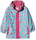 Playshoes Mädchen Regenjacke Eulen Regenmantel, Türkis (Türkis 15),128