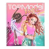 Depesche 11453 TOPModel - Malbuch Dance, coole Tanzoutfits zum selbst gestalten, 30 vorgezeichnete Figurinen, 3 Schablonen, 2 Stickerbogen und 8 Stoffdruck