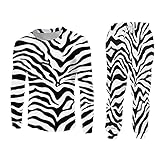 JJBKT Modischer Herren/Frauen 2-teiliger Sportanzug Harajuku 3D Schwarz Zebra Unisex Hoodie Sportbekleidung SWPA02713 M