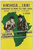 Metall Schild 20x30cm George Foreman Muhammad Ali Kinshasa 1974 Tin Sig