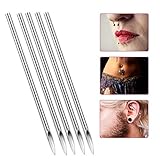 Piercingnadeln, 316 Edelstahl Einweg-Piercingnadeln Piercingzubehör Piercing-Set 12/13/14/15/18 / 20G, für Tattoo-Piercing (100 Stück)(15G)