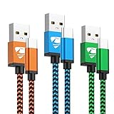 USB C Kabel Fast Ladekabel Typ C Aioneus 3Pack 2M Schnellladekabel für Samsung Galaxy S21 S20 FE S8 S9 S10 Plus S10e A12 A20E A21s A51 A50 A40 A41 A71 A70 A80 M21M31, Huawei P30 P20 P40, Sony, R
