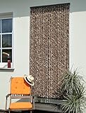 Leguana Handels GmbH Türvorhang Flauschvorhang Flauschi Chenille 90x200 braun beig