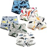 Adorel Jungen Unterhosen Boxershorts Baumwolle 6er-Pack Dino & Paradies 122-128 (Herstellergröße 130)