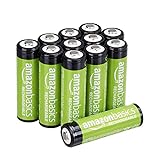 Amazon Basics AA-Batterien, wiederaufladbar, 2000 mAh, 12 Stück, vorg