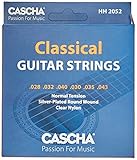 Cascha Premium Gitarren-Saiten-Set I Nylon-Saiten für Klassik- & Konzert-Gitarren I sehr gute Klang-Qualität & hohe Lebensdauer I hochwertiges 6-Saiten-Set I Classical Nylon Guitar Strings 6 Stück