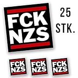 Hellweg Druckerei FCK NZS Aufkleber Sticker 5,2x5,2cm 25 Stück