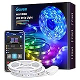 Govee WiFi LED Strip 10m, Smart RGB LED Streifen 2x5m, App-steuerung, Farbwechsel, Musik Sync, funktioniert mit Alexa und Goog