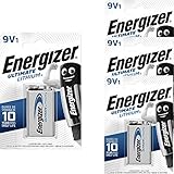 Energizer 4 9V Lithium Batterien Lithium 9V-Block L522-9V-FR22-E-Block (4er Set)