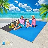 Gutekatz Stranddecke Wasserdicht Picknickdecke 200 x 210 cm, Strandmatte 4 Befestigung Ecken Stranddecke Sandfrei Picknick für den Strand, Campen, Wandern Ausflüge -B