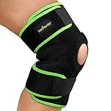 SaniVerde® Kniebandage Damen und Herren mit Klettverschluss I Knieorthese, Knieschiene, Kniestütze - Stabilität von Knie und Meniskus beim Sport, Atmungsaktive Bandage Knie mit flexibler Größ