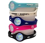 Power Energy Balance Band, Fitness-Armband aus Silikon mit holografischem Motiv, mit natürlichen Mineralien und negativen Ionen angereichert, schw