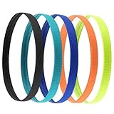 Jinlaili Sport Stirnband Dünn, 5 STK Antirutsch Elastische Stirnbänder, Sport Haarband Dünn für Damen, Frauen, Herren, Mädchen, Kinder, 5 Farb