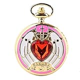 7 Arten japanische Anime Sailor Moon Quarz Taschenuhr Mode einzigartige Halskette Anhänger Kette Cosplay Geschenke für Frauen Mädchen Dame 6