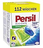 Persil Universal Duo-Caps Waschmittel (112 Waschladungen), Vollwaschmittel mit Aktiv-Flecklöser und Persil Leuchtkraft-Formel für strahlende R