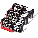 Paeolos PGI-580XXL Schwarz Patronen Ersatz für Canon 580 Druckerpatronen Kompatibel mit Canon Pixma TR8550 TS6250 TS6150 TS9550 TR7550 TS8250 TR8500 TS6151 TS8251 TS8150 TS6251 TR7500 TS8151(3 PGBK)