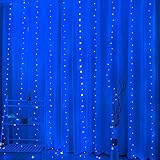 Wasserfall-Lichter, LED-Lichterkette für den Innenbereich, LED Lichterkettenvorhang mit 8 Modi, für Partydekoration deko schlafzimmer, Innenbeleuchtung LED Lichtervorhang, Wasserfall-Lichter mit 8 Modi, Lichterkette (3x2m-200 LED,E)