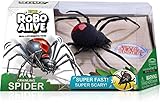 ROBO ALIVE 7111 Krabbelspinne Batteriebetriebenes Roboterspielzeug, Schwarz, One S