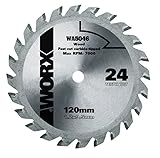 Worx TCT Sägeblatt 120 mm. 24 Zähne. 1 Stück. WA5046