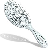 Ninabella Bio Haarbürste ohne Ziepen für Damen, Herren & Kinder - Entwirrbürste auch für Locken & Lange Haare - Einzigartige Profi Detangler-Bürste mit Spiralfeder in B