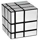 EASEHOME Zauberwürfel Spiegel Speed Puzzle Mirror Cube, Magic Cube Zauber Würfel PVC Aufkleber für Kinder und Erwachsene, Schw