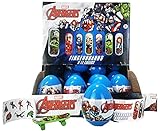 1x Marvel Avengers Überraschungsei | mit Fingerskateboard und Sticker | Kindergeburtstag Mitgebsel | Superhelden Geschenk