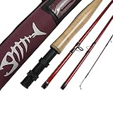 Alle Mal Bootsangel Fliegen Angel IM8 graphit 8.6/9/SIM2 SM3 W 4 Fliegen Angel Medium Fast Action Fly Angeln rodim8 graphit mit Cordura Rod Tube, Fishing Rod, M