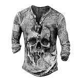 T-Shirt Herren Lässig Komfort V-Ausschnitt Langarm Slim Fit Regular Fit Basic Herren Pullover Outdoor Training Laufen Basketball Badminton Golf Herren Sweatshirt CTY-22 6XL