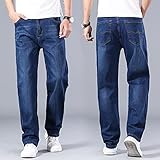 Focisa Jeans Herren Hose Jeanshose Neue Herren   Jeans Advanced Stretch Lose Gerade Denim Hose Weites Bein Herren Plus Größe 40 42 44 Marke 40 B