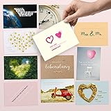 52 Postkarten für die Hochzeit – liebevoll gestaltetes Hochzeitsgeschenk: Jede Woche eine DIN A6 Karte als Gästebuch-Alternative – Hochzeitsspiel & Geschenk-Idee zum Thema Liebe, Partnerschaft & E