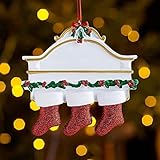 ZHBU Weihnachten Harz Socken Kamin Ornament, DIY personalisierte Familie Weihnachten Weihnachtsbaum Strumpf Ornament Pandent, Weihnachten Home Urlaub Dek