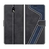 MOBESV Handyhülle für Samsung Galaxy J5 2017 Hülle Leder, Samsung Galaxy J5 2017 Klapphülle Handytasche Case für Samsung Galaxy J5 2017 Handy Hüllen, Modisch Schw