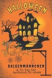 Halloween Galgenmännchen & Tic-Tac-Toe Spielblock für Kinder: Wörter raten Hangman Sprachspiele Denksport für Mädchen und Jungen Halloweenparty Beschäftigungsidee Geschenkb